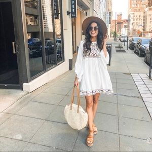 White embroidered dress